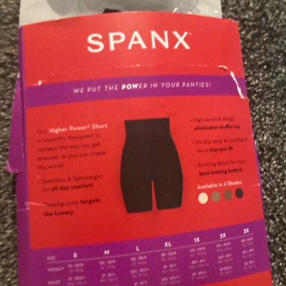 NWT Spanx High Waisted Higher Power Power Shorts/Small/ Black - Picture 3 of 7